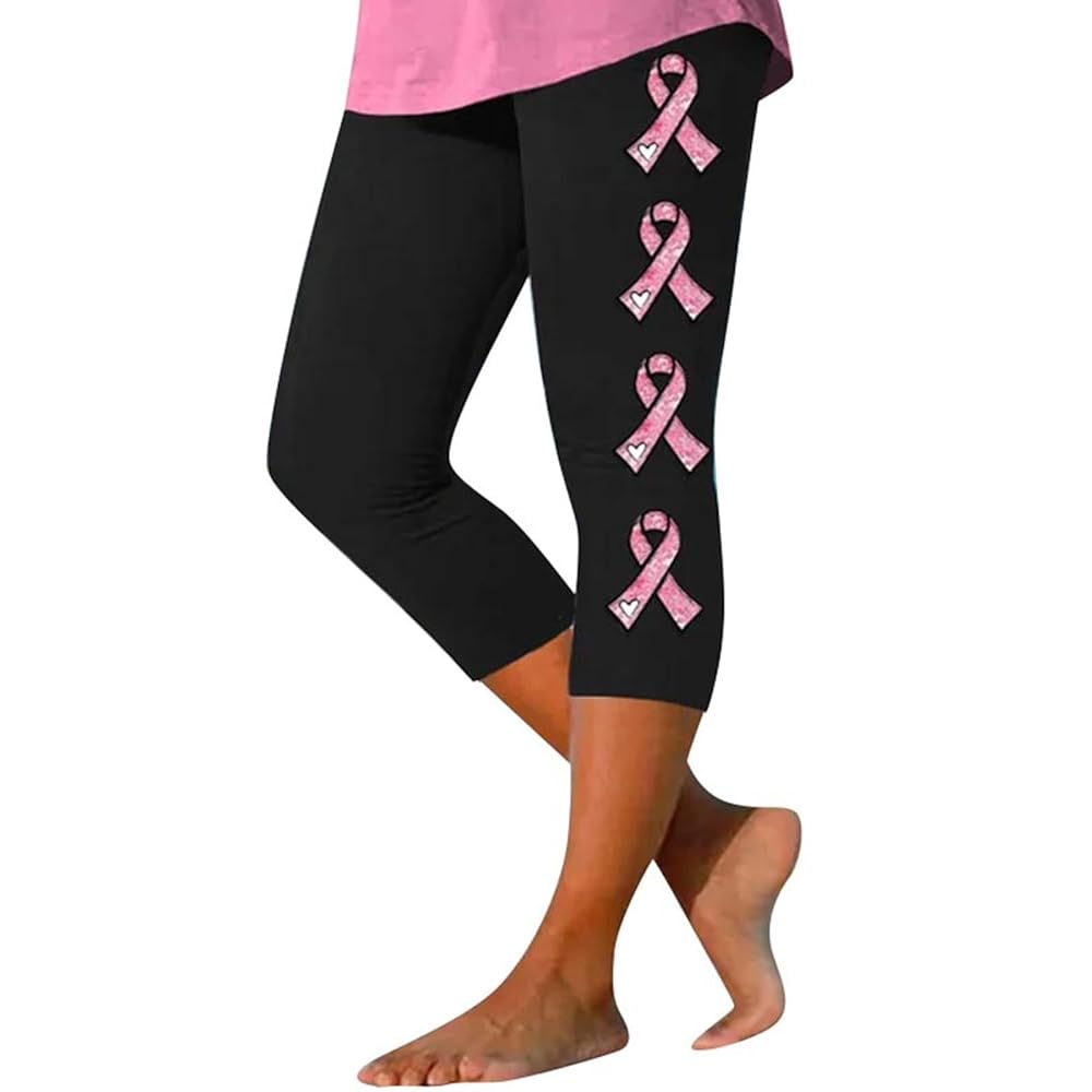 Amazon.com: Breast Cancer Awareness Leggings for Women Teen